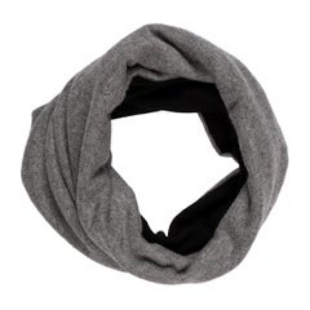 Henri Bendel Cashmere Infinity Scarf - Black and Gray - New